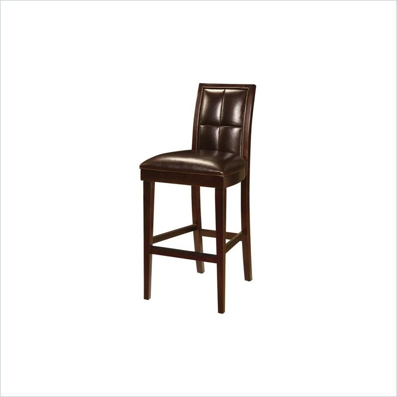 Modus Hudson Biscuit Back Leather Bar Stools in Coffee Bean (set of 2)