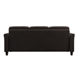 LifeStyle Solutions New Haven Sofa in Coffee Microfiber Upholstery