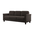 LifeStyle Solutions New Haven Sofa in Coffee Microfiber Upholstery