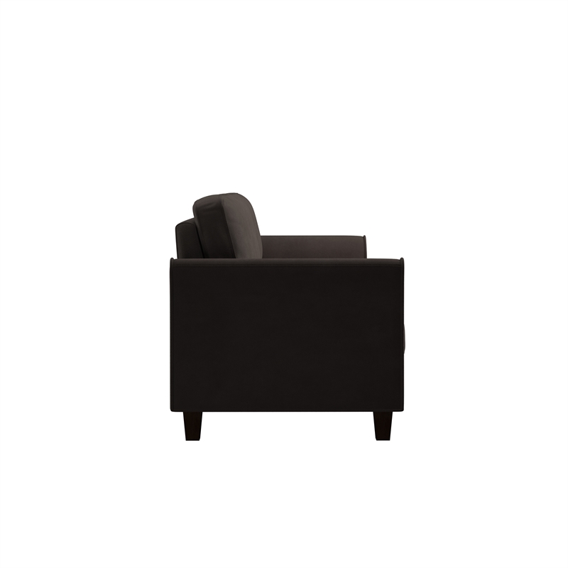 LifeStyle Solutions New Haven Sofa in Coffee Microfiber Upholstery
