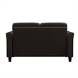 LifeStyle Solutions New Haven Loveseat in Coffee Microfiber Upholstery
