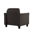 LifeStyle Solutions New Haven Chair in Coffee Microfiber Upholstery