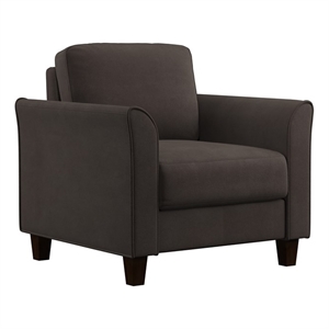 LifeStyle Solutions New Haven Chair in Coffee Microfiber Upholstery