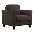LifeStyle Solutions New Haven Chair in Coffee Microfiber Upholstery