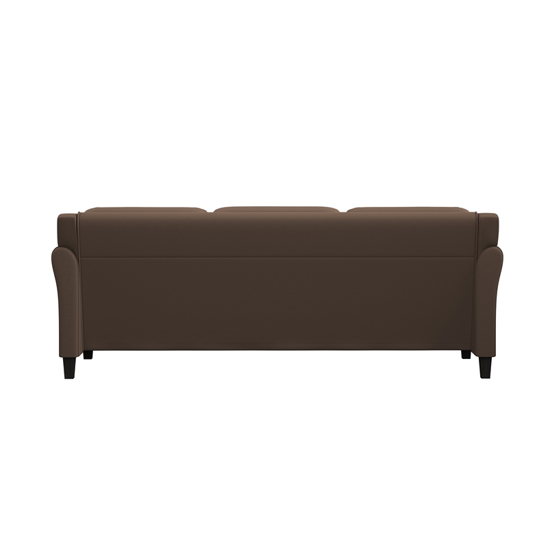 Lifestyle Solutions Harvard Sofa in Brown Microfiber Upholstery