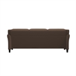 Lifestyle Solutions Harvard Sofa in Brown Microfiber Upholstery
