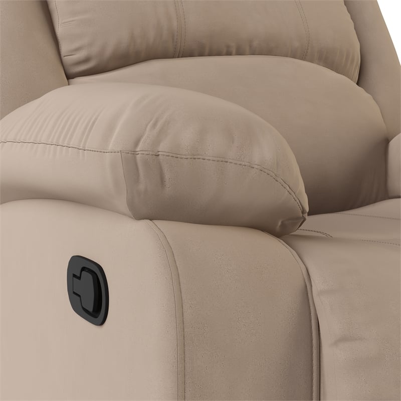 Relax-A-Lounger Dayton Recliner in Beige Microfiber Upholstery