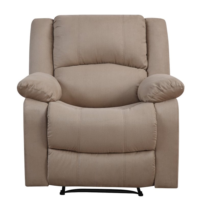 Relax-A-Lounger Dayton Recliner in Beige Microfiber Upholstery