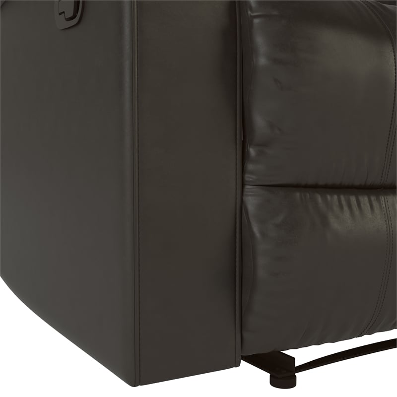 Relax-A-Lounger Pittsburg Recliner in Java Brown Faux Leather