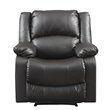 Relax-A-Lounger Pittsburg Recliner in Java Brown Faux Leather
