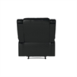 Relax-A-Lounger Pittsburg Recliner in Black Faux Leather Upholstery