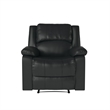 Relax-A-Lounger Pittsburg Recliner in Black Faux Leather Upholstery