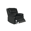 Relax-A-Lounger Pittsburg Recliner in Black Faux Leather Upholstery