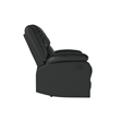 Relax-A-Lounger Pittsburg Recliner in Black Faux Leather Upholstery