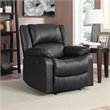 Relax-A-Lounger Pittsburg Recliner in Black Faux Leather Upholstery