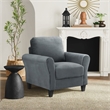 LifeStyle Solutions Mavrick Accent Chair in Dark Gray Microfiber