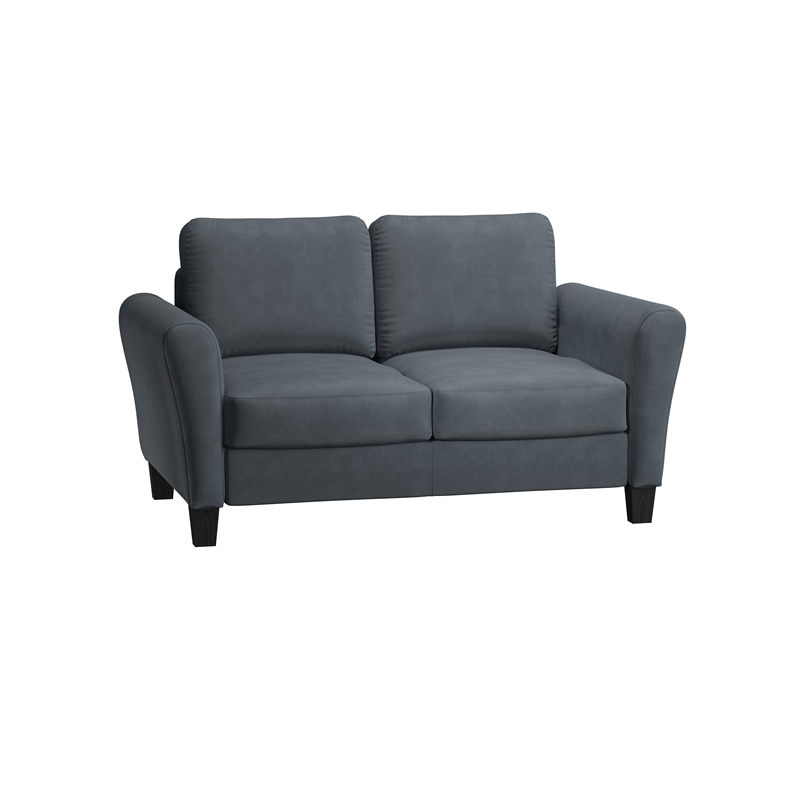 LifeStyle Solutions Mavrick Upholstered Loveseat in Dark Gray