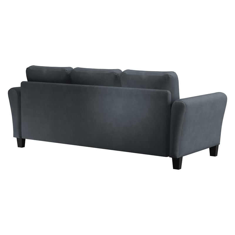 LifeStyle Solutions Mavrick Sofa in Dark Gray Microfiber Upholstery