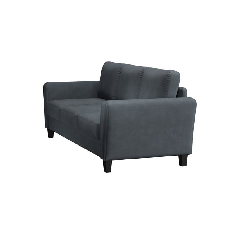 LifeStyle Solutions Mavrick Sofa in Dark Gray Microfiber Upholstery