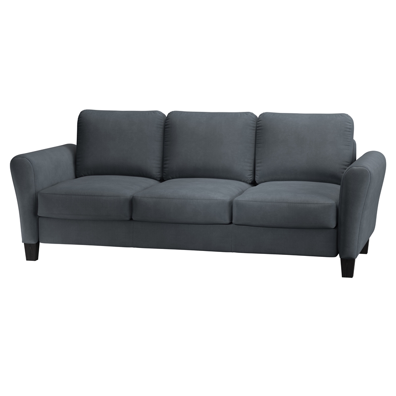 LifeStyle Solutions Mavrick Sofa in Dark Gray Microfiber Upholstery