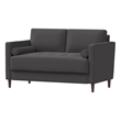 LifeStyle Solutions Jareth Loveseat in Heather Gray Fabric Upholstery