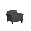 Lifestyle Solutions Harvard Chair in Dark Gray Microfiber Upholstery