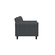 Lifestyle Solutions Harvard Chair in Dark Gray Microfiber Upholstery