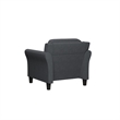 Lifestyle Solutions Harvard Chair in Dark Gray Microfiber Upholstery