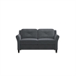 Lifestyle Solutions Harvard Loveseat in Gray Microfiber Upholstery