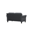 Lifestyle Solutions Harvard Loveseat in Gray Microfiber Upholstery