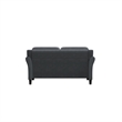 Lifestyle Solutions Harvard Loveseat in Gray Microfiber Upholstery