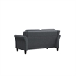 Lifestyle Solutions Harvard Loveseat in Gray Microfiber Upholstery