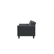 Lifestyle Solutions Harvard Loveseat in Gray Microfiber Upholstery