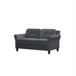 Lifestyle Solutions Harvard Loveseat in Gray Microfiber Upholstery