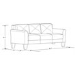 Lifestyle Solutions Harvard Sofa in Dark Gray Microfiber Upholstery