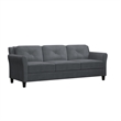 Lifestyle Solutions Harvard Sofa in Dark Gray Microfiber Upholstery