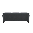 Lifestyle Solutions Harvard Sofa in Dark Gray Microfiber Upholstery
