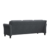Lifestyle Solutions Harvard Sofa in Dark Gray Microfiber Upholstery