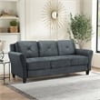 Lifestyle Solutions Harvard Sofa in Dark Gray Microfiber Upholstery