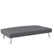 Serta Carson Tufted Sleeper Sofa in Charcoal Gray Fabric Upholstery