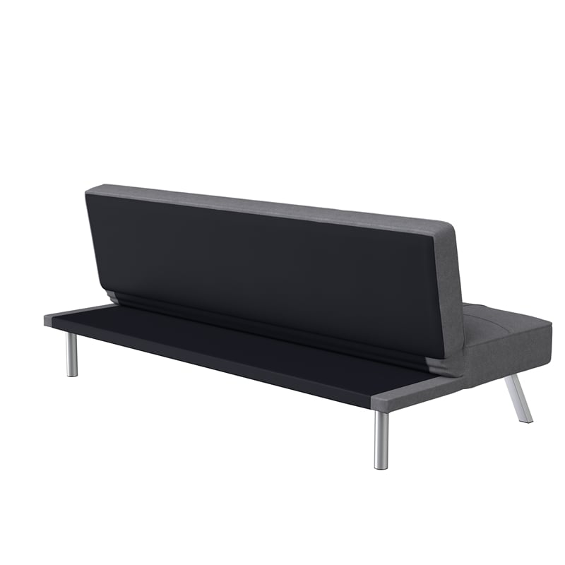 Serta Carson Tufted Sleeper Sofa in Charcoal Gray Fabric Upholstery