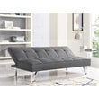 Serta Carson Tufted Sleeper Sofa in Charcoal Gray Fabric Upholstery