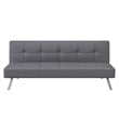 Serta Carson Tufted Sleeper Sofa in Charcoal Gray Fabric Upholstery