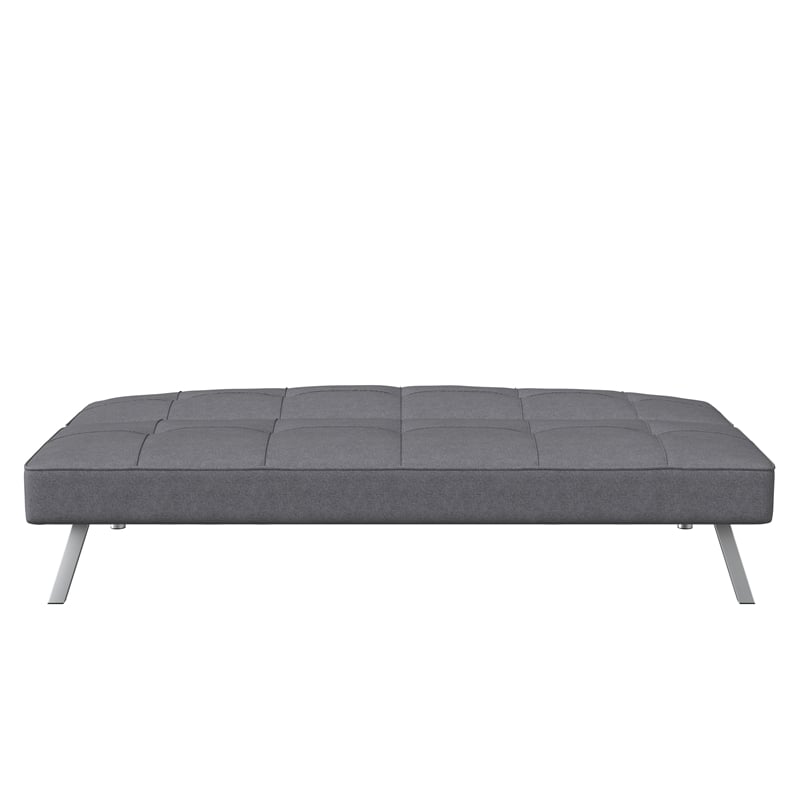 Serta Carson Tufted Sleeper Sofa in Charcoal Gray Fabric Upholstery