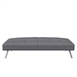Serta Carson Tufted Sleeper Sofa in Charcoal Gray Fabric Upholstery