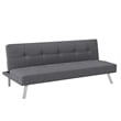 Serta Carson Tufted Sleeper Sofa in Charcoal Gray Fabric Upholstery