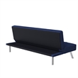 Serta Carson Tufted Sleeper Sofa in Navy Blue Fabric Upholstery
