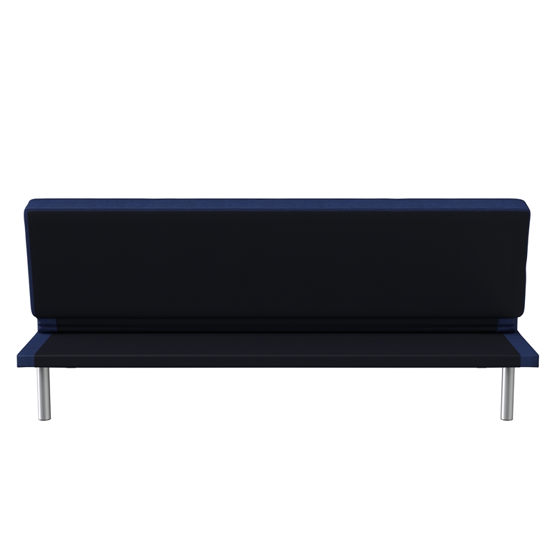 Serta Carson Tufted Sleeper Sofa in Navy Blue Fabric Upholstery
