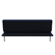 Serta Carson Tufted Sleeper Sofa in Navy Blue Fabric Upholstery