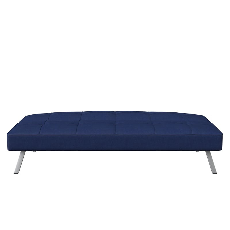 Serta Carson Tufted Sleeper Sofa in Navy Blue Fabric Upholstery
